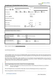 SPZ - ANMELDEBOGEN - Klinik für Kinder