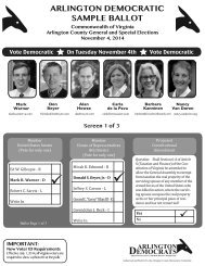 ARLINGTON DEMOCRATIC SAMPLE BALLOT - Arlington County ...