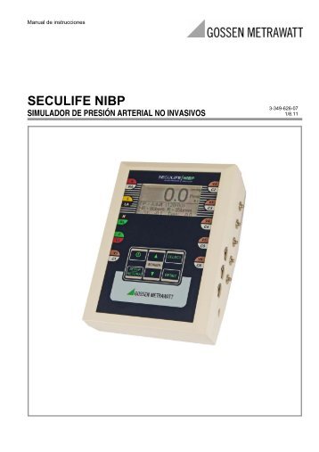 seculife nibp simulador de presiÃ³n arterial no ... - Gossen-Metrawatt