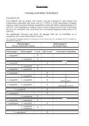 Hauptschule von Klasse 7 in Klasse 8 - endgültige Fassung und ...