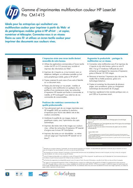 HP Couleur Pro CM1415.pdf - Location Entretien Photocopieur
