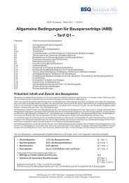 Allgemeine Bausparbedingungen Q1 - BSQ Bauspar AG