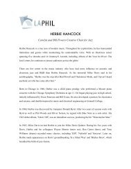 Herbie Hancock Biography - Los Angeles Philharmonic