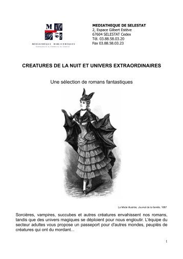 CREATURES DE LA NUIT ET UNIVERS EXTRAORDINAIRES Une ...