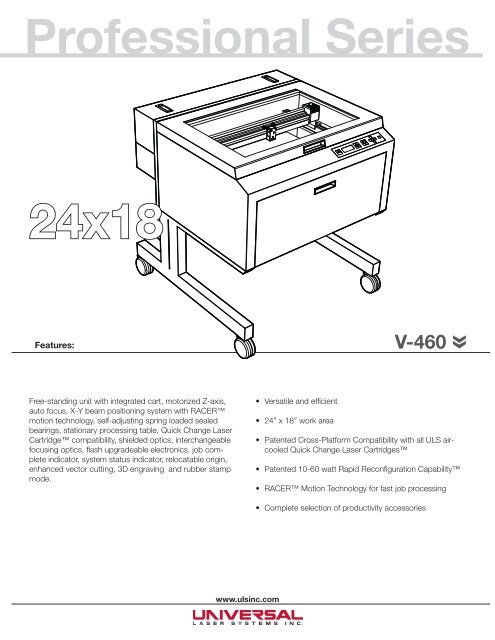 Laser Engraving and Cutting Machines from Universal Laser Systems