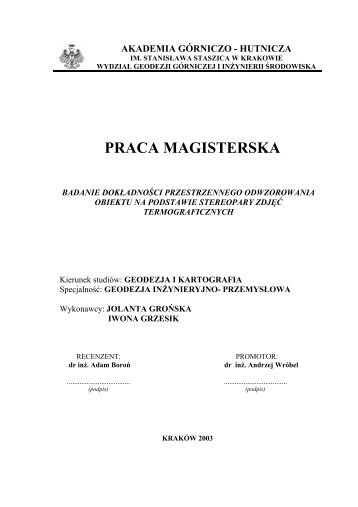 PRACA MAGISTERSKA - AGH