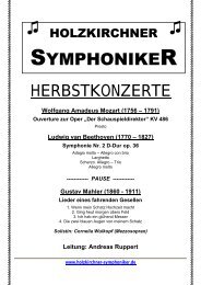 Symphonie Nr. 2 D-Dur op. 36 - holzkirchner-symphoniker.de