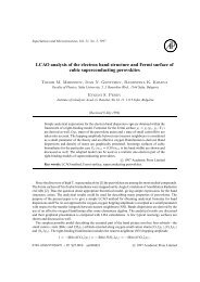 LCAO analysis of the electron band structure and Fermi surface of ...