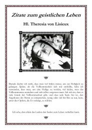 Hl. Theresia von Lisieux - Gedanken Ã¼ber das ... - Priesternetzwerk