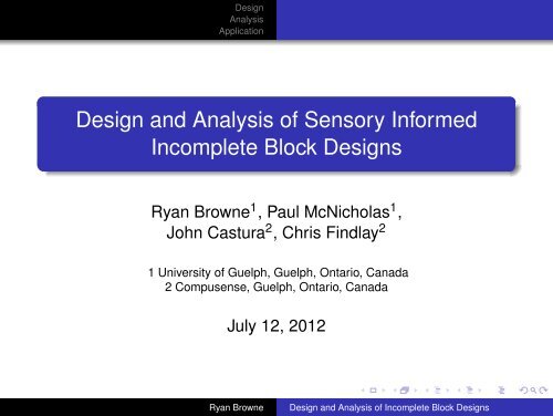 Design and Analysis of Sensory Informed Incomplete Block Designs