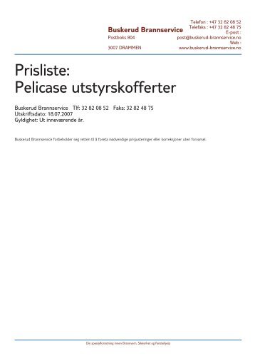 Pelicase utstyrskofferter - Buskerud Brannservice