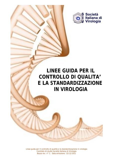 linee guida per il controllo di qualita' e la standardizzazione in ... - SIV