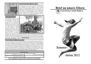 2012 Elt.brief Sommer - Erich KÃ¤stner Schule DÃ¼lmen-Buldern