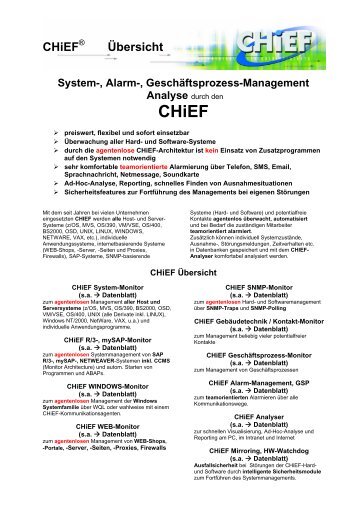 CHiEF Übersicht - GEDOS Software GmbH