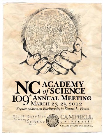 Schedule and Program - North Carolina Academy of Science