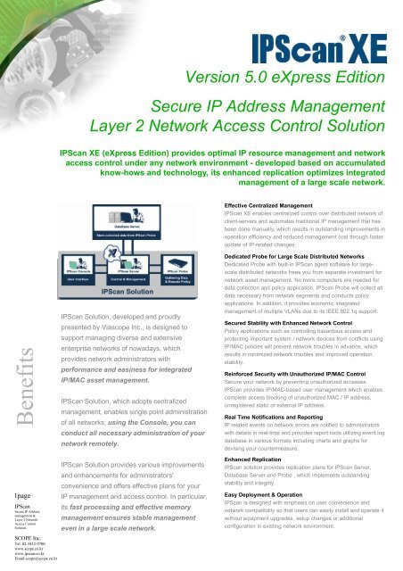 IPScan Probe Brochure - Foreseeson