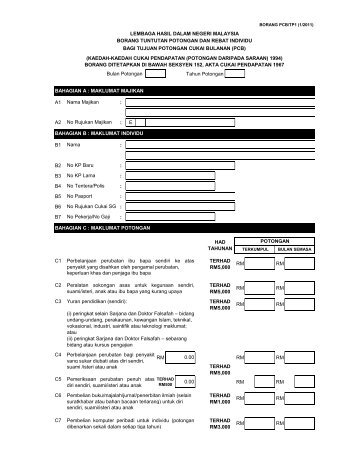 Borang PCB TP1 2012 - Kalkulator PCB Lembaga Hasil Dalam Negeri