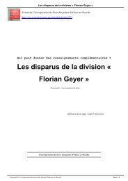 Les disparus de la division Â« Florian Geyer Â»