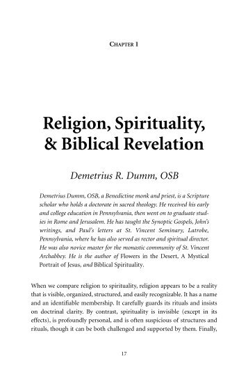 Religion, Spirituality, & Biblical Revelation - Pastoral Planning