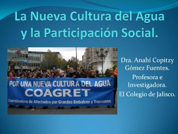 La Nueva Cultura del Agua y la participaciÃ³n social.