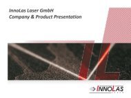 Company & Product Presentation | InnoLas Laser