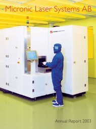 Micronic Laser Systems AB - Micronic Mydata