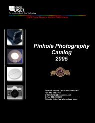 Pinhole Photography Catalog 2005 - Lenox Laser