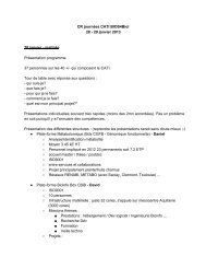 CR journÃ©es CATI BIOS4Biol 28 29 janvier 2013 28 janvier matinÃ©e ...