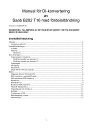 Manual för DI-konvertering av Saab B202 T16 med fördelartändning