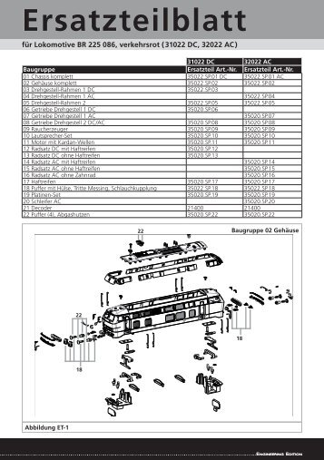 Ersatzteilblatt