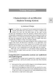Characteristics of an Effective Student Testing System