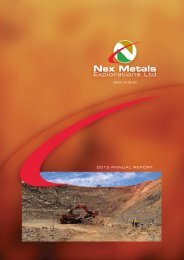 Annual Report - 2012 - Nex Metals Explorations Ltd