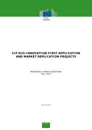 cip eco-innovation first application and market replication projects
