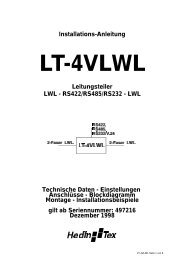 Installations-Anleitung LT-4VLWL Leitungsteiler ... - Hedin Tex GmbH