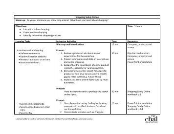 Shopping Safely Online lesson plan.