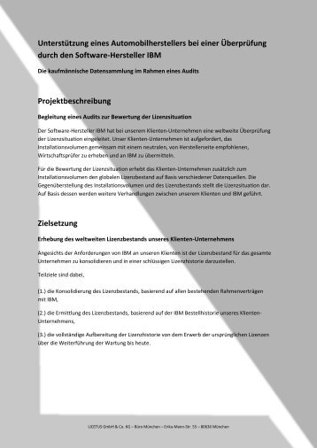 Fallstudie Software-Asset- und Lizenzmanagement(PDF ... - Licetus