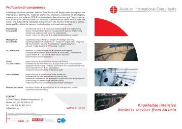 Knowledge intensive business services from Austria - Austrian ...