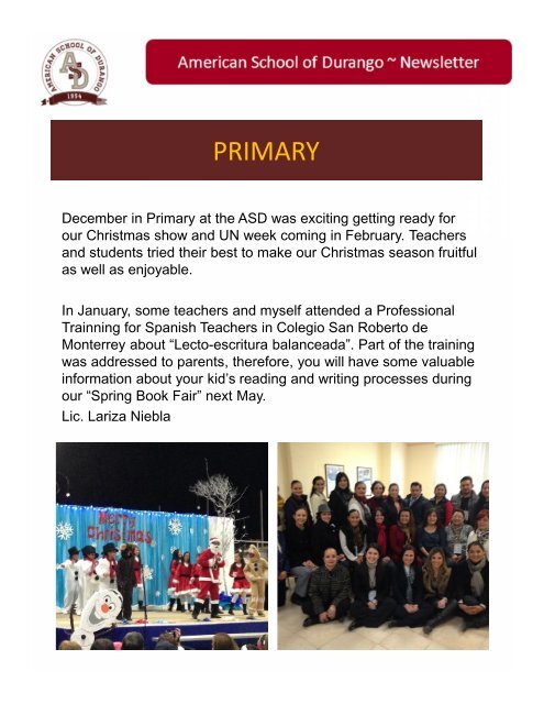 NEWSLETTER ASD