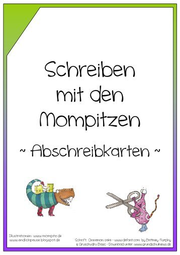 Abschreibkarten Lineatur - Mompitz