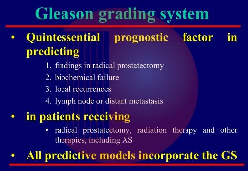 Gleason grading system