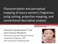 Characterization and perceptual mapping of luxury women's ...