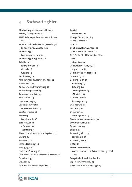 Wissensmanagement 2006-2010 Positionen und Trends - Bitkom