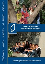 e-learning programmes - KodolÃ¡nyi JÃ¡nos FÅiskola