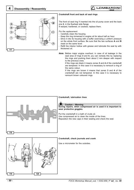 WORKSHOP MANUAL - lombardini service