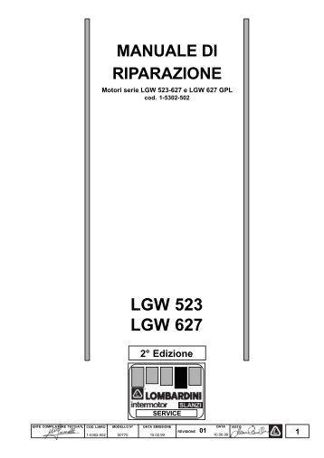 Manuale Officina LGW 523-627 - Italiano - lombardini service
