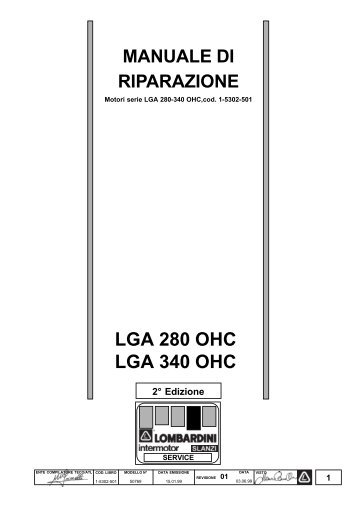 Manuale Officina LGA 280-340 - lombardini service