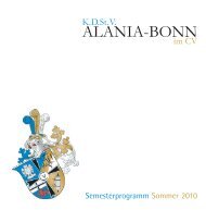 Sommersemester 2010 - Alania-Bonn im CV