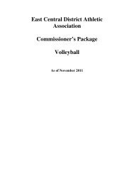 East Central District Athletic Association Commissioner's Package ...