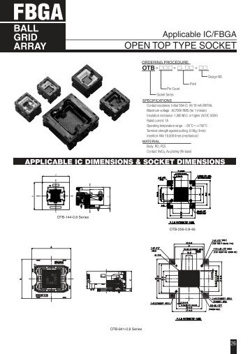 BALL GRID ARRAY OPEN TOP TYPE SOCKET - Enplas ETS