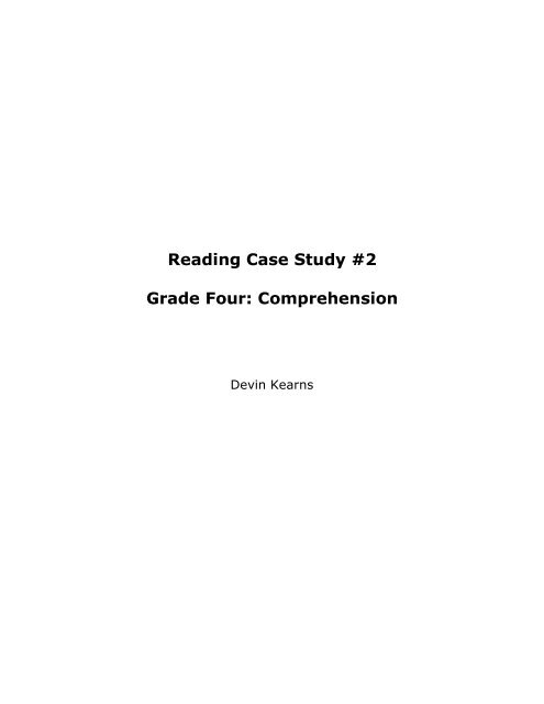 case study reading comprehension